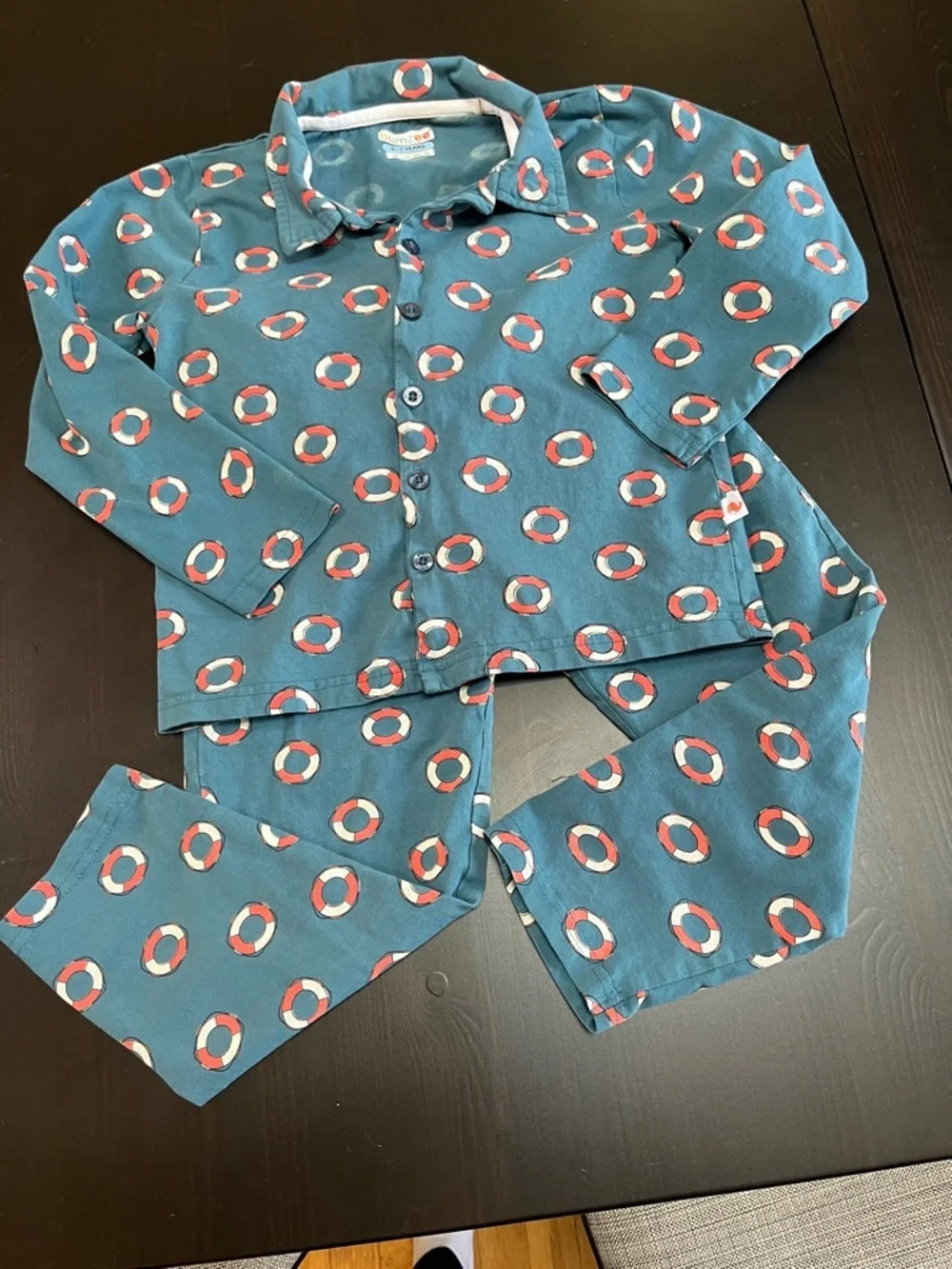 Kids Teal Life Ring Print Pajama Set by Carter's